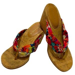 🔥SALE🔥ALEX MARIE BENATA MULTI FLORAL WEDGE SANDALS SZ 9.5